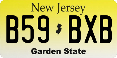 NJ license plate B59BXB