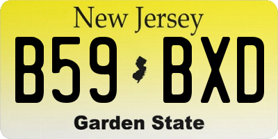 NJ license plate B59BXD