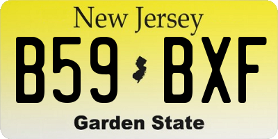 NJ license plate B59BXF