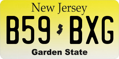 NJ license plate B59BXG