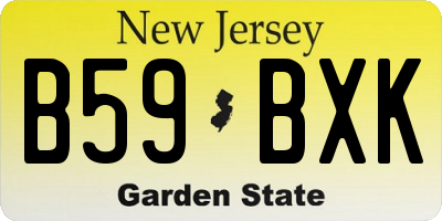 NJ license plate B59BXK