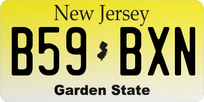 NJ license plate B59BXN