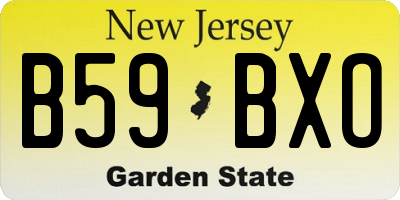 NJ license plate B59BXO