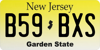 NJ license plate B59BXS