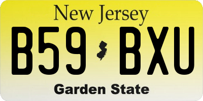 NJ license plate B59BXU