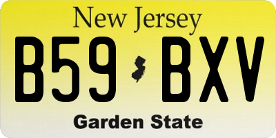 NJ license plate B59BXV