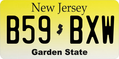 NJ license plate B59BXW