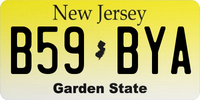 NJ license plate B59BYA
