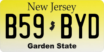 NJ license plate B59BYD