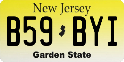NJ license plate B59BYI
