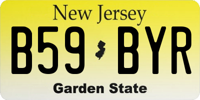NJ license plate B59BYR