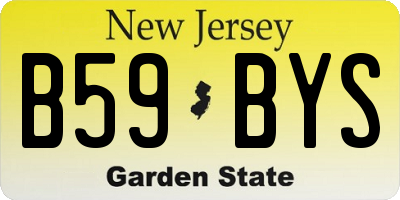 NJ license plate B59BYS