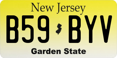 NJ license plate B59BYV