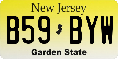 NJ license plate B59BYW