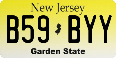 NJ license plate B59BYY