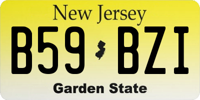 NJ license plate B59BZI