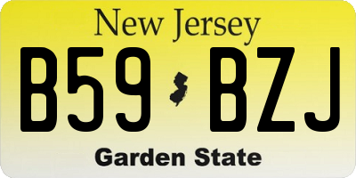 NJ license plate B59BZJ