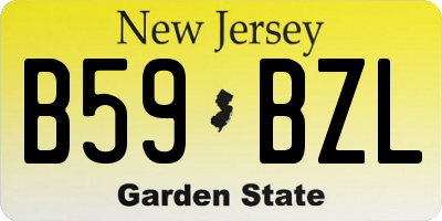 NJ license plate B59BZL