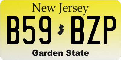 NJ license plate B59BZP