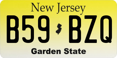 NJ license plate B59BZQ
