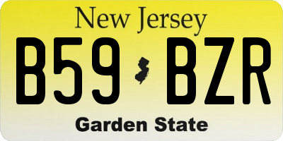 NJ license plate B59BZR