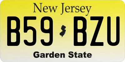 NJ license plate B59BZU