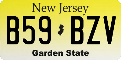 NJ license plate B59BZV