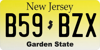 NJ license plate B59BZX