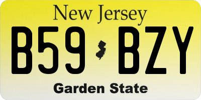 NJ license plate B59BZY