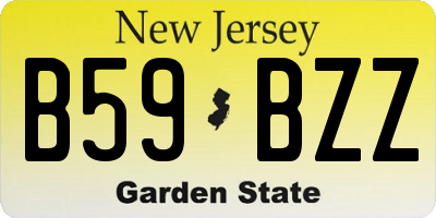 NJ license plate B59BZZ