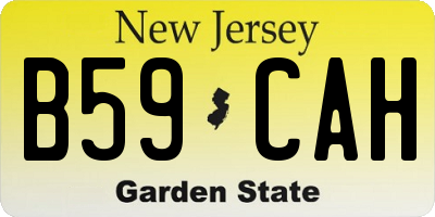 NJ license plate B59CAH