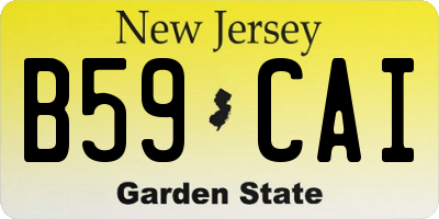 NJ license plate B59CAI