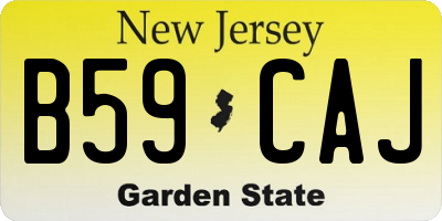 NJ license plate B59CAJ