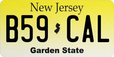 NJ license plate B59CAL