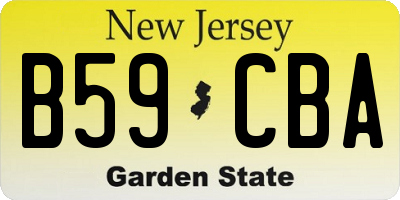NJ license plate B59CBA