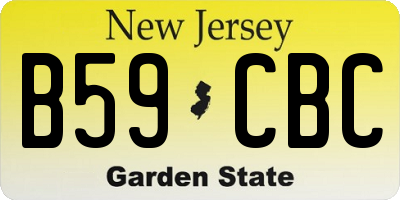 NJ license plate B59CBC
