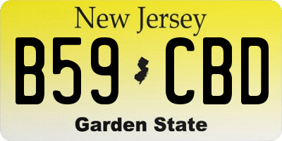 NJ license plate B59CBD