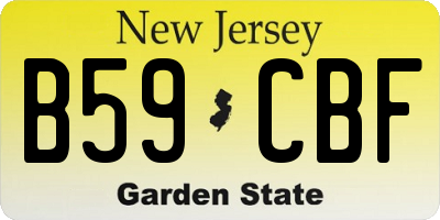 NJ license plate B59CBF