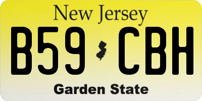 NJ license plate B59CBH