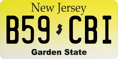 NJ license plate B59CBI