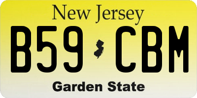 NJ license plate B59CBM