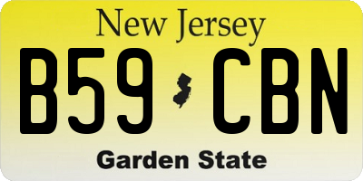 NJ license plate B59CBN