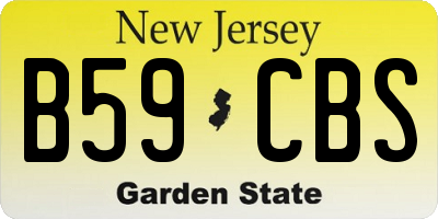 NJ license plate B59CBS