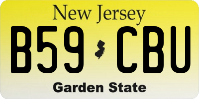 NJ license plate B59CBU