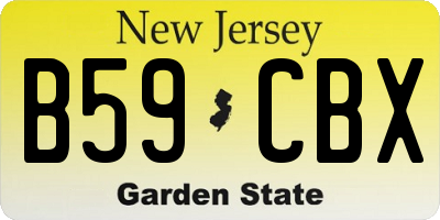 NJ license plate B59CBX