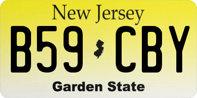 NJ license plate B59CBY
