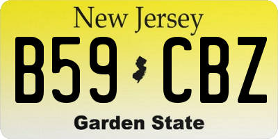 NJ license plate B59CBZ