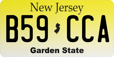 NJ license plate B59CCA