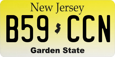 NJ license plate B59CCN