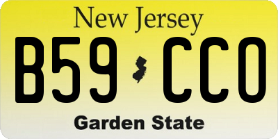 NJ license plate B59CCO